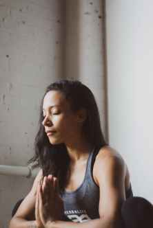 woman meditating